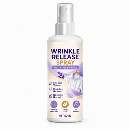 Wrinkle Release Spray | No Iron Wrinkle Remover for Clothes, Travel & Business Trips, Plant-Based