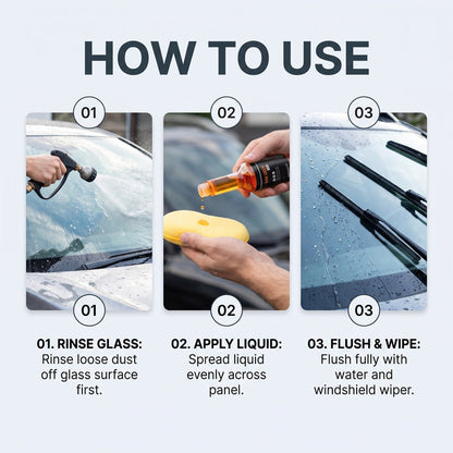Car Glass Oil Film Remover | Streak-Free Windshield Cleaner for Road Grime, Water Spots & Rainy Night