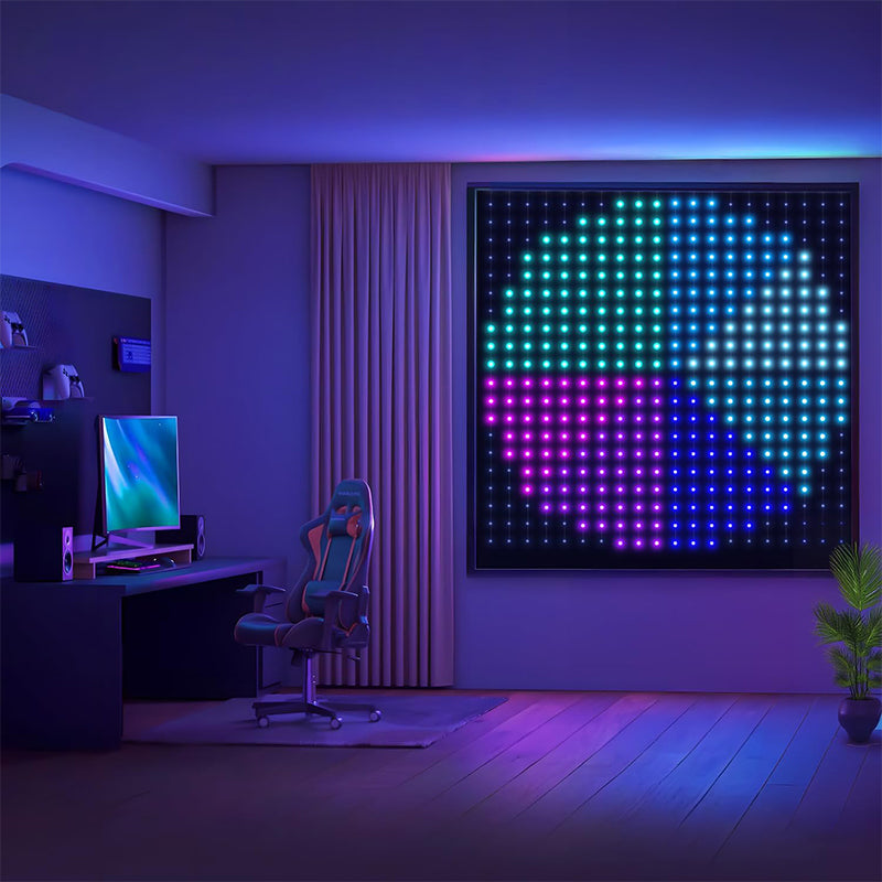 💡Smart LED Curtain Lights with APP Control | Music Sync & DIY Text, IP65 Waterproof for Bedroom, Window & Party0