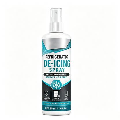 Fast-Acting Refrigerator Defrost Spray | No-Scratch Ice Remover with Free Scraper for Freezers & Deep Fridges