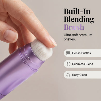 2-in-1 Tone-Adapting Foundation Stick with Built-In Brush | Full Coverage Long-Wear Formula for Travel & Daily Touch-Ups