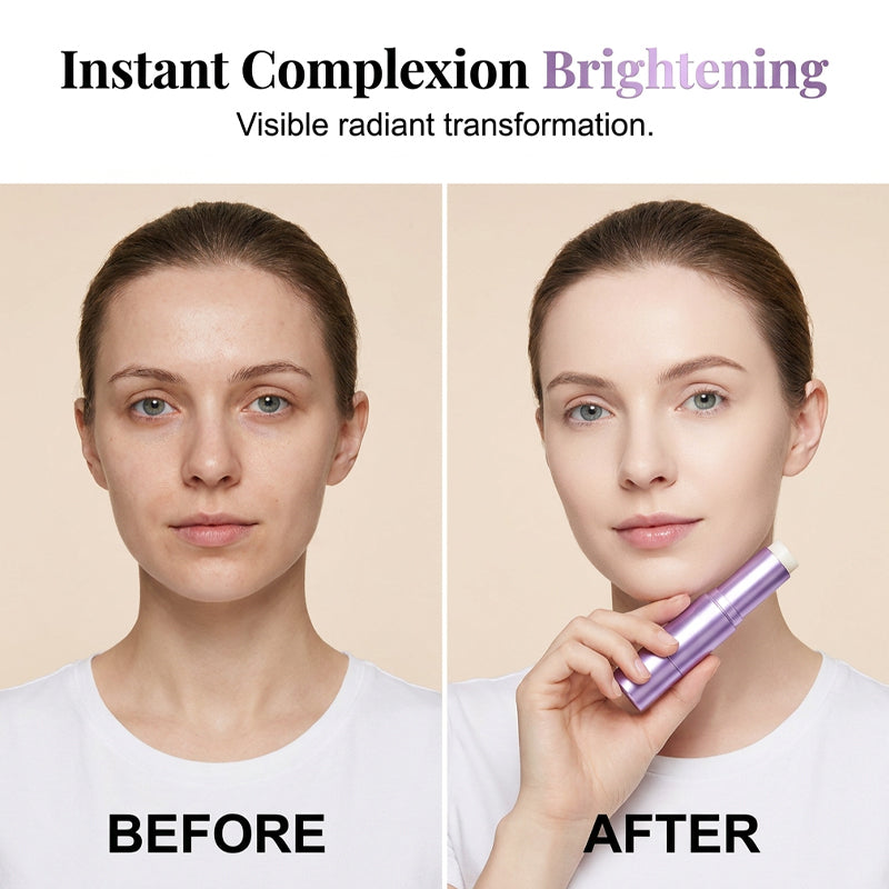 2-in-1 Tone-Adapting Foundation Stick with Built-In Brush | Full Coverage Long-Wear Formula for Travel & Daily Touch-Ups