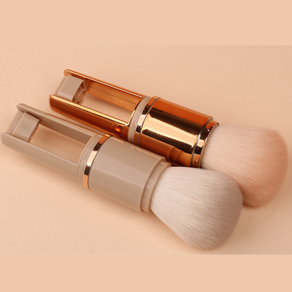 5-in-1 Retractable Travel Makeup Brush Set | All-in-One Full Face Brushes with Soft Bristles for On-the-Go Touch-Ups