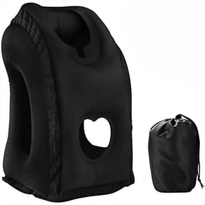 45° Ergonomic Inflatable Travel Pillow | Neck & Arm Support for Airplane Sleep, Office Naps & Long Trips
