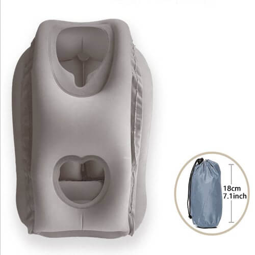 45° Ergonomic Inflatable Travel Pillow | Neck & Arm Support for Airplane Sleep, Office Naps & Long Trips