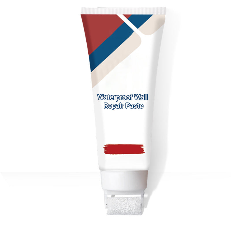 2-in-1 Wall Repair Paste with Built-in Roller Brush | Waterproof Mildew-Resistant Touch Up Kit for Stains, Graffiti & Cracks