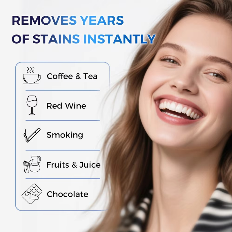 LED Teeth Whitening Kit | 10-Minute At-Home Dental-Grade Stain Remover with Desensitizing Gel, Enamel-Safe for Coffee & Wine Stains