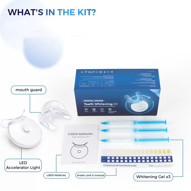 LED Teeth Whitening Kit | 10-Minute At-Home Dental-Grade Stain Remover with Desensitizing Gel, Enamel-Safe for Coffee & Wine Stains