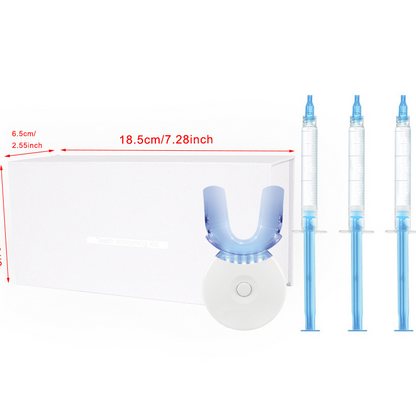 LED Teeth Whitening Kit | 10-Minute At-Home Dental-Grade Stain Remover with Desensitizing Gel, Enamel-Safe for Coffee & Wine Stains