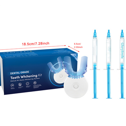 LED Teeth Whitening Kit | 10-Minute At-Home Dental-Grade Stain Remover with Desensitizing Gel, Enamel-Safe for Coffee & Wine Stains
