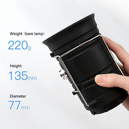 2-in-1 Solar Camping Lantern & Flashlight | Retractable Rechargeable Tent Light with USB Charging, Waterproof for Hiking & Emergencies