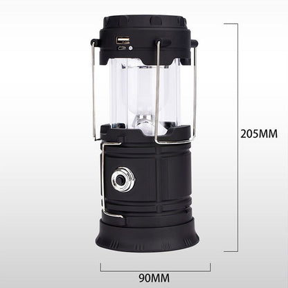 2-in-1 Solar Camping Lantern & Flashlight | Retractable Rechargeable Tent Light with USB Charging, Waterproof for Hiking & Emergencies