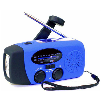 NOAA Weather Emergency Radio | Solar & Hand Crank Portable Radio with LED Flashlight & Phone Charger for Power Outages & Camping
