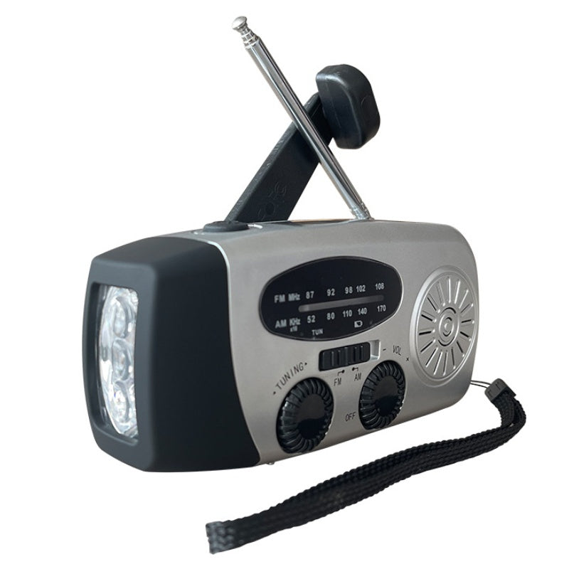 NOAA Weather Emergency Radio | Solar & Hand Crank Portable Radio with LED Flashlight & Phone Charger for Power Outages & Camping