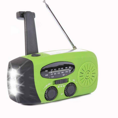 NOAA Weather Emergency Radio | Solar & Hand Crank Portable Radio with LED Flashlight & Phone Charger for Power Outages & Camping