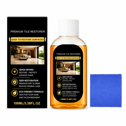 Tile & Floor Restorer & Polish | Scratch Repair Deep Cleaner, High Gloss Quick-Dry Formula for Ceramic Tiles & Hard Floors