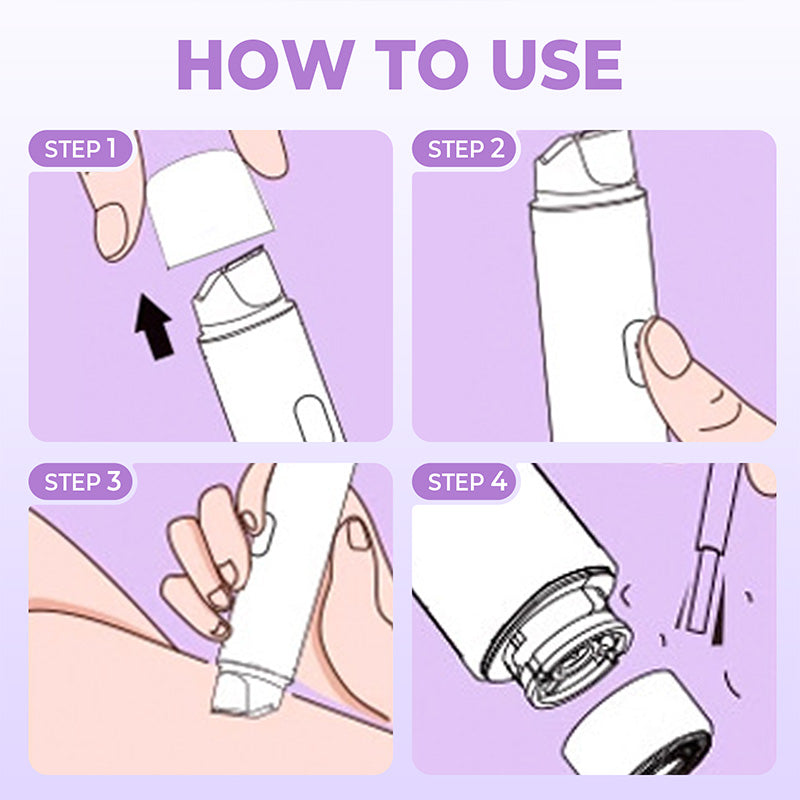 2-in-1 Women's Cordless Electric Razor | Painless Hair Remover for Face, Legs, Armpits & Bikini Line, Rechargeable