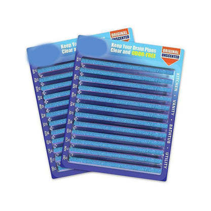 Enzymatic Drain Cleaner Sticks | Odor Eliminator & Clog Preventer for Kitchen, Bathroom & Sewer Pipes (2 Pack, 24 Sticks)